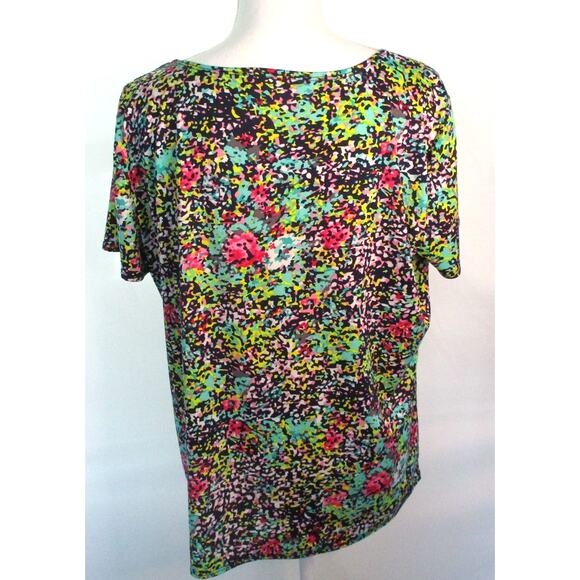 Notations Women's Short Sleeve Multi Color Stretch Shirt Size XL - Picture 5 of 11